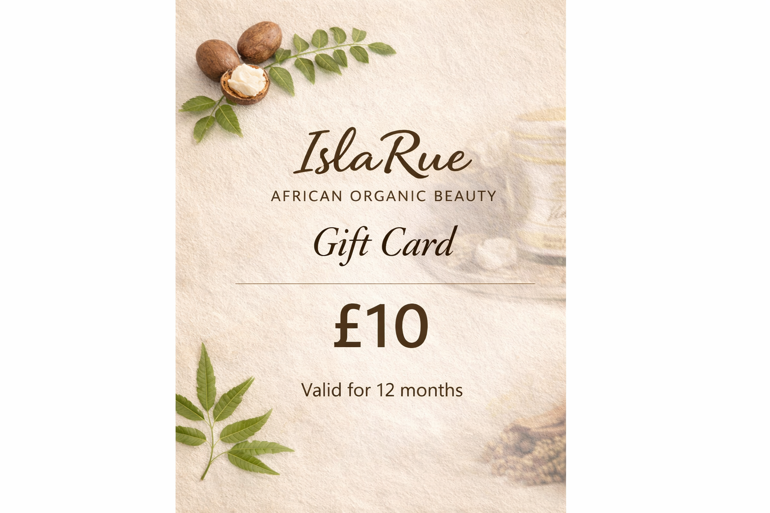 IslaRue African Organic Beauty Gift Card